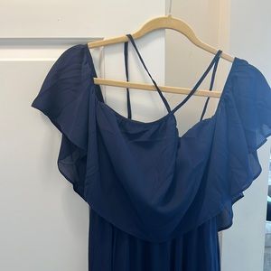 Show me your mumu navy blue halter off should dress